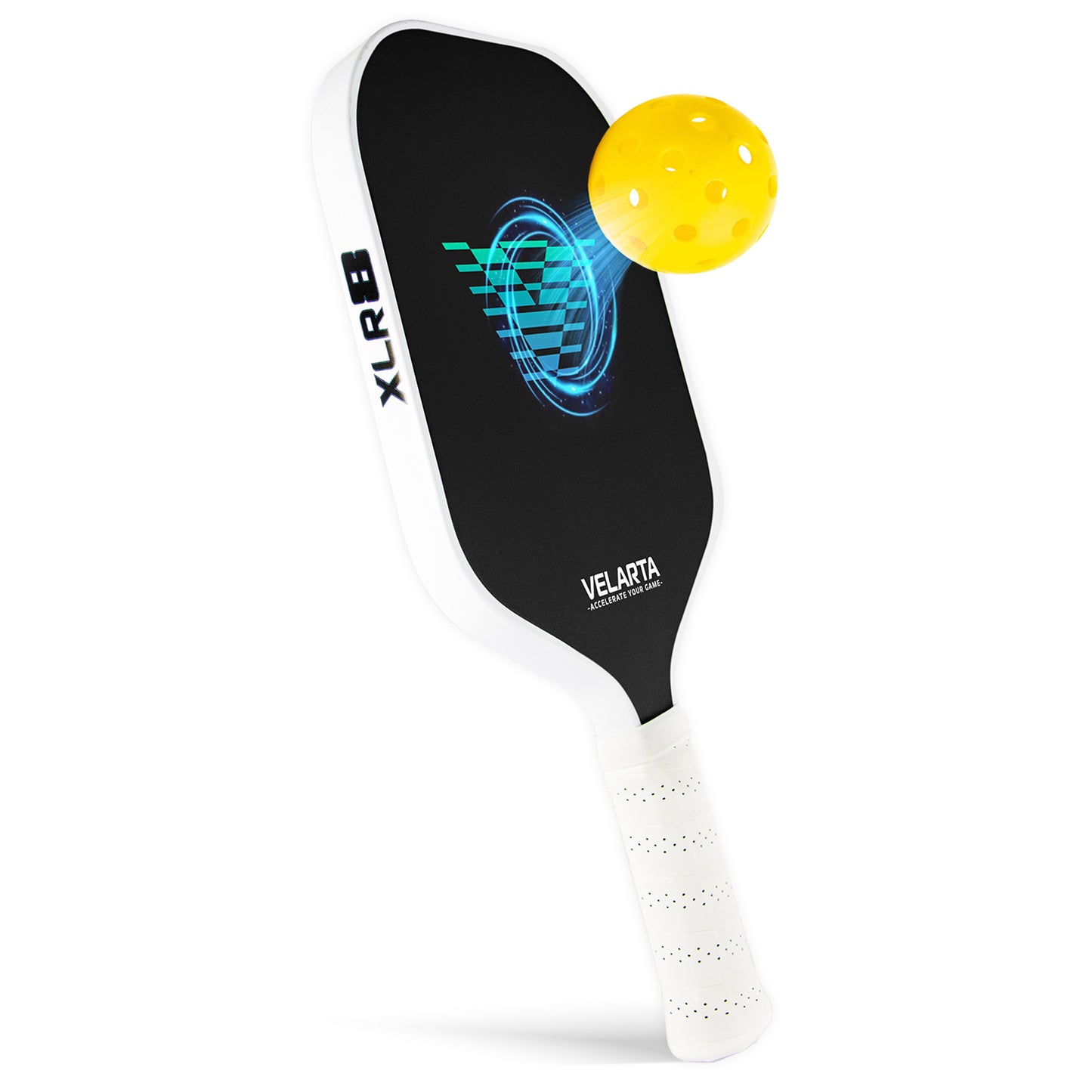Velarta XLR8 White Pickleball Paddle - Carbon Fiber